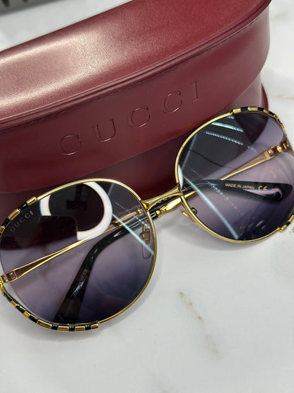 Pre-owned Gucci GG bamboo enamel sunglasses