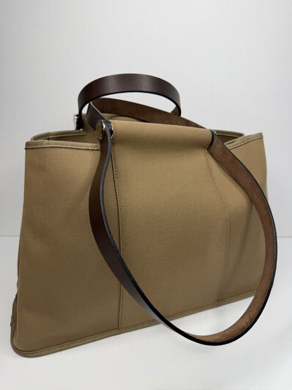 Pre-owned Hermes toile Cabag Elan shoulder tote