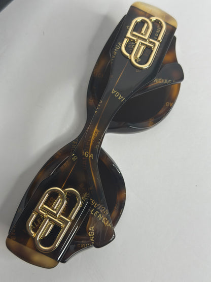 Pre-owned Balenciaga Havana tortise sunglasses