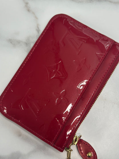 Pre-owned Louis Vuitton monogram red vernis coin pouch