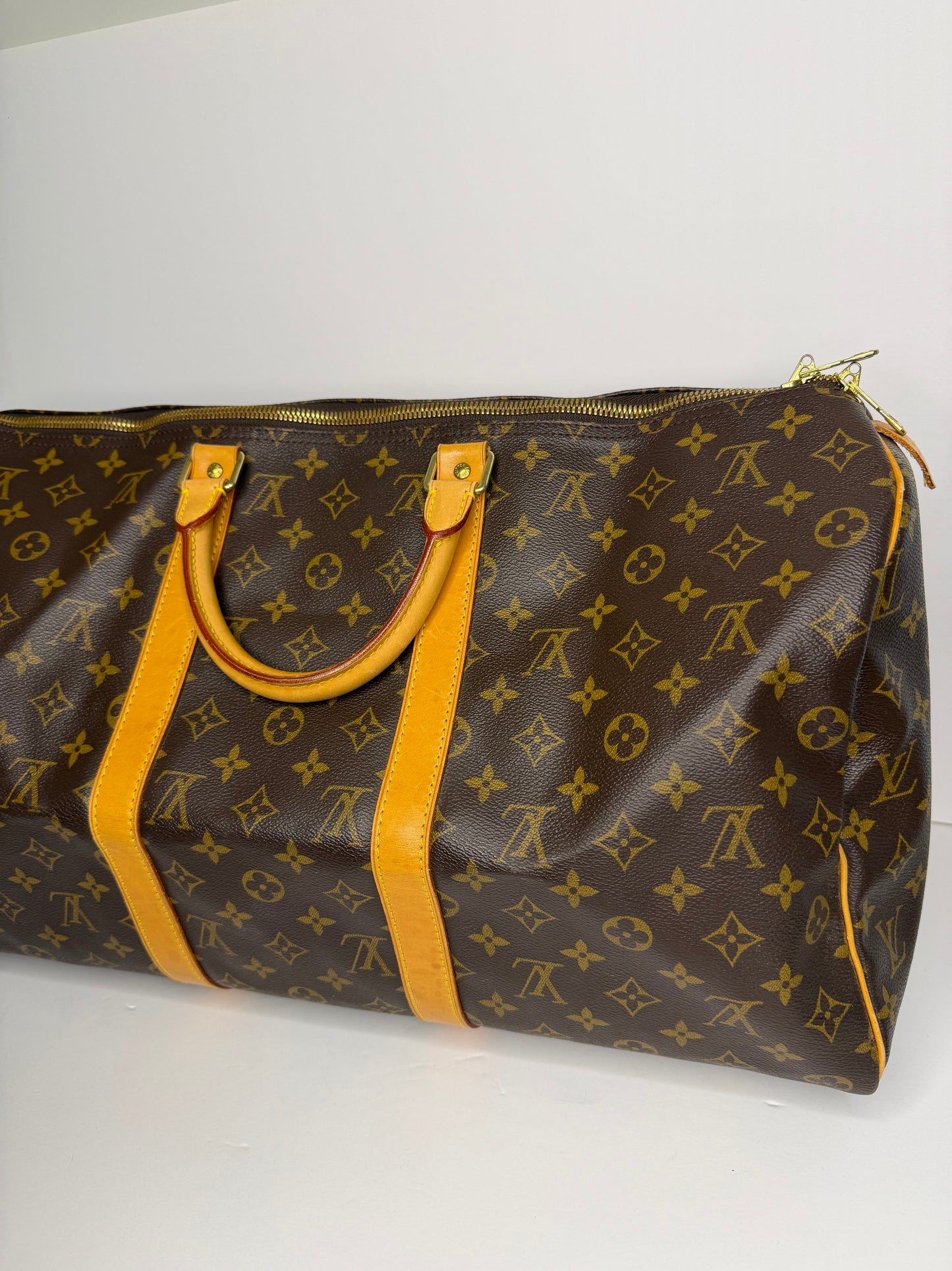 Pre-owned Louis Vuitton monogram canvas keep all 50 duffel