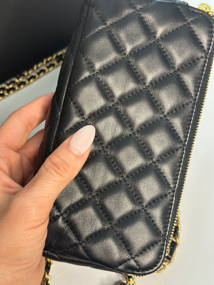Pre-owned Chanel Quilted lambskin Egyptian amulet crossbody