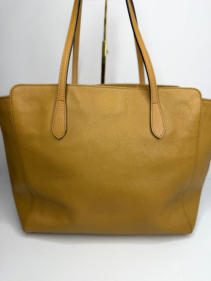 Pre-owned Gucci Interlocking logo Camel leather should tote