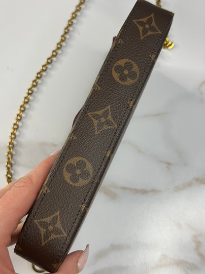 Pre-owned Louis Vuitton monogram canvas felicie crossbody with inserts