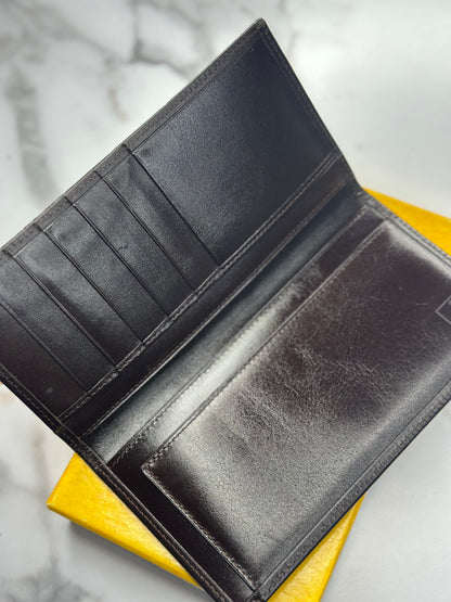 Pre-owned Fendi Zucca Brown canvas wallet