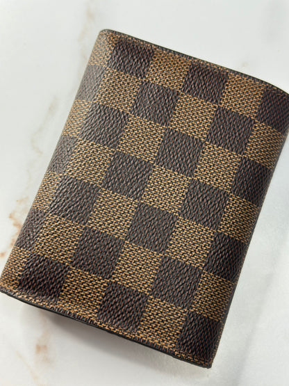 Pre-owned Louis Vuitton Damier Ebene canvas victorine wallet