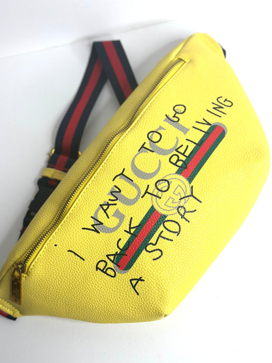 Pre-owned Gucci Coco Capitán belt bag in yellow leather