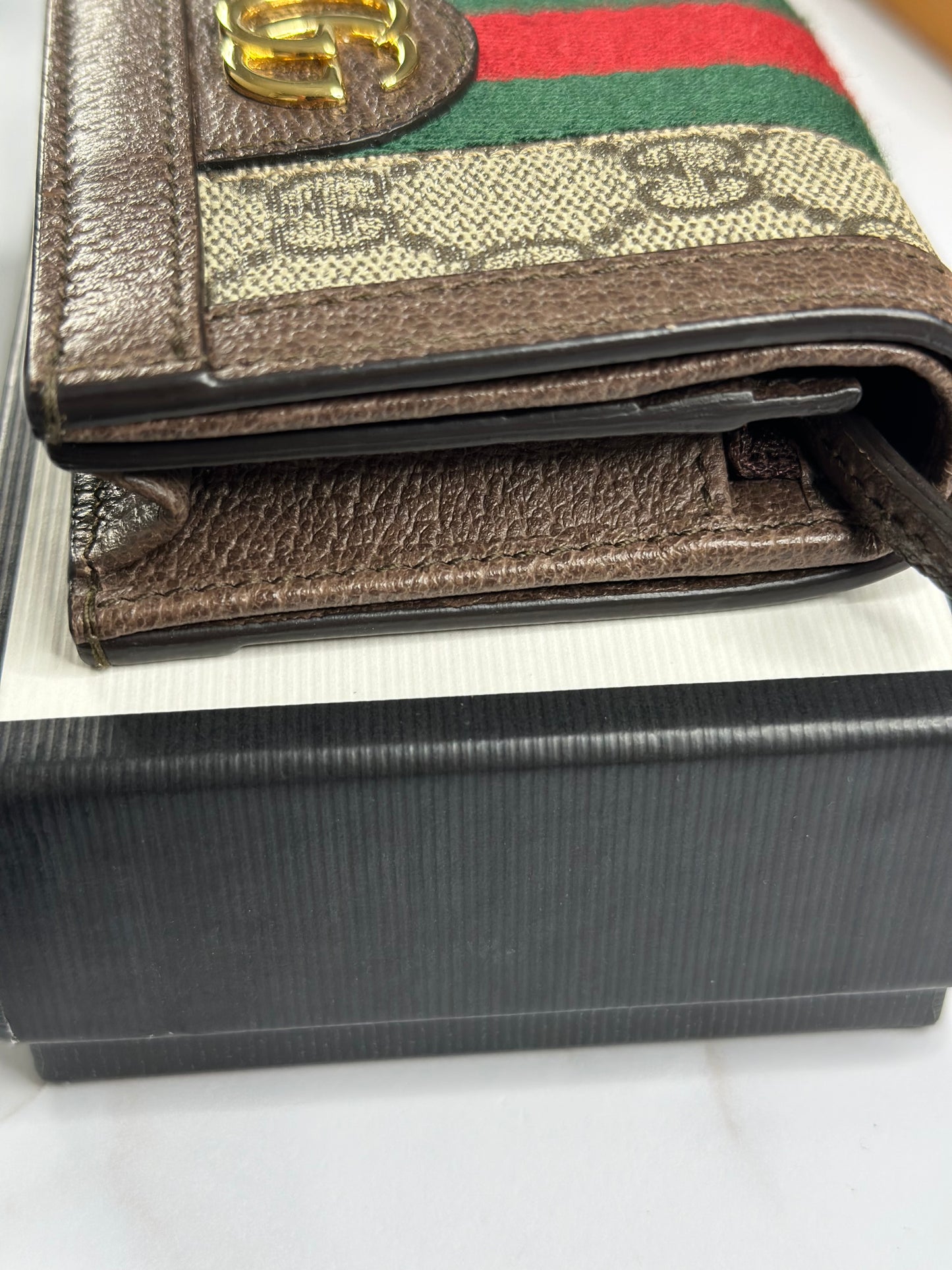 Pre-owned Gucci Ophidia compact wallet