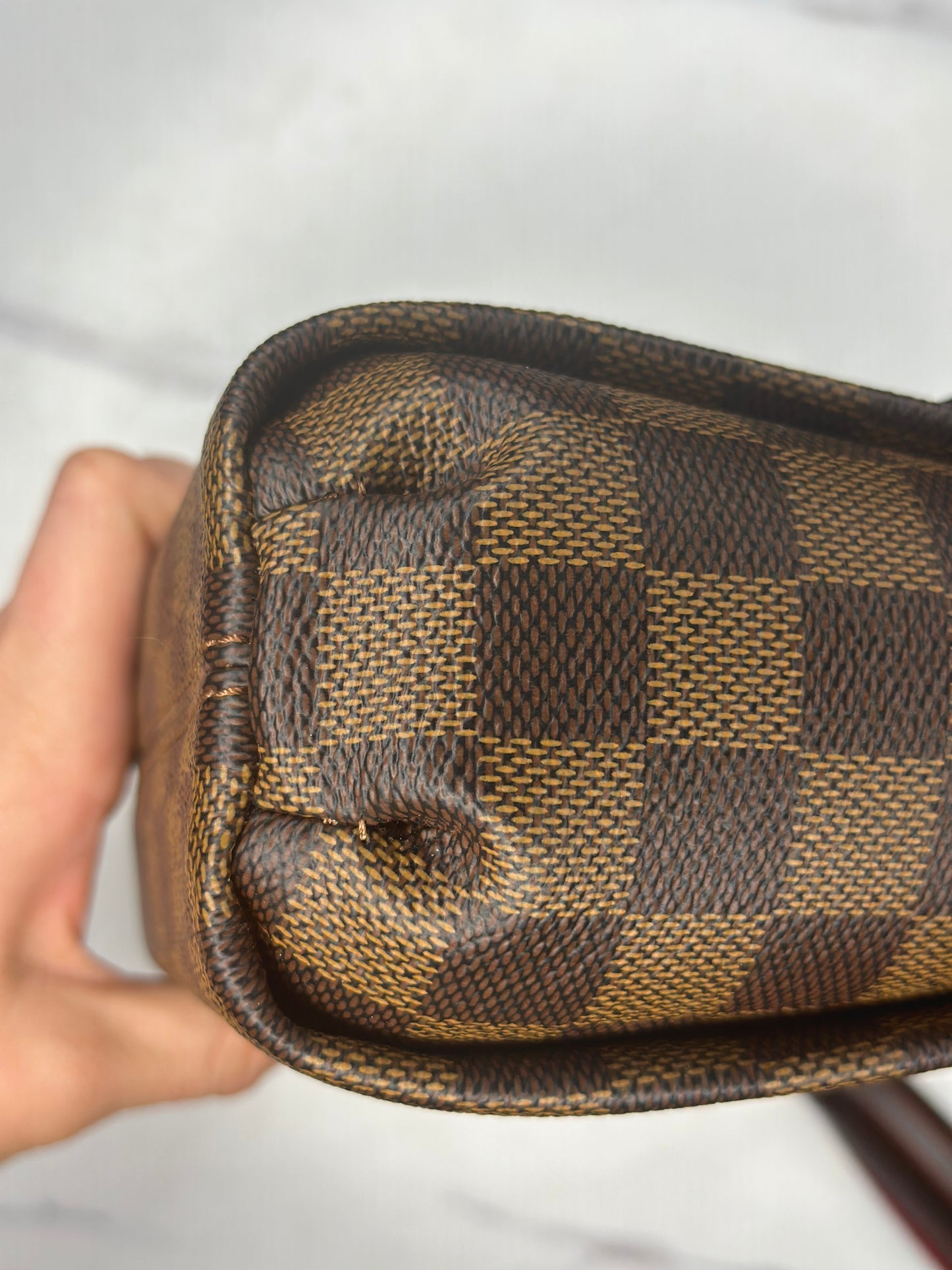 Pre-owned Louis Vuitton Damier Ebene croisette crossbody