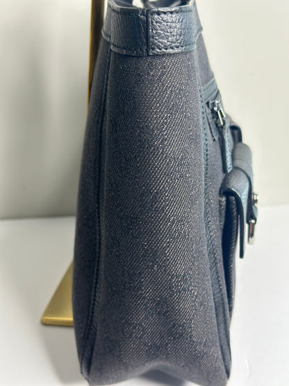 Pre-owned Gucci GG black canvas Abby tote