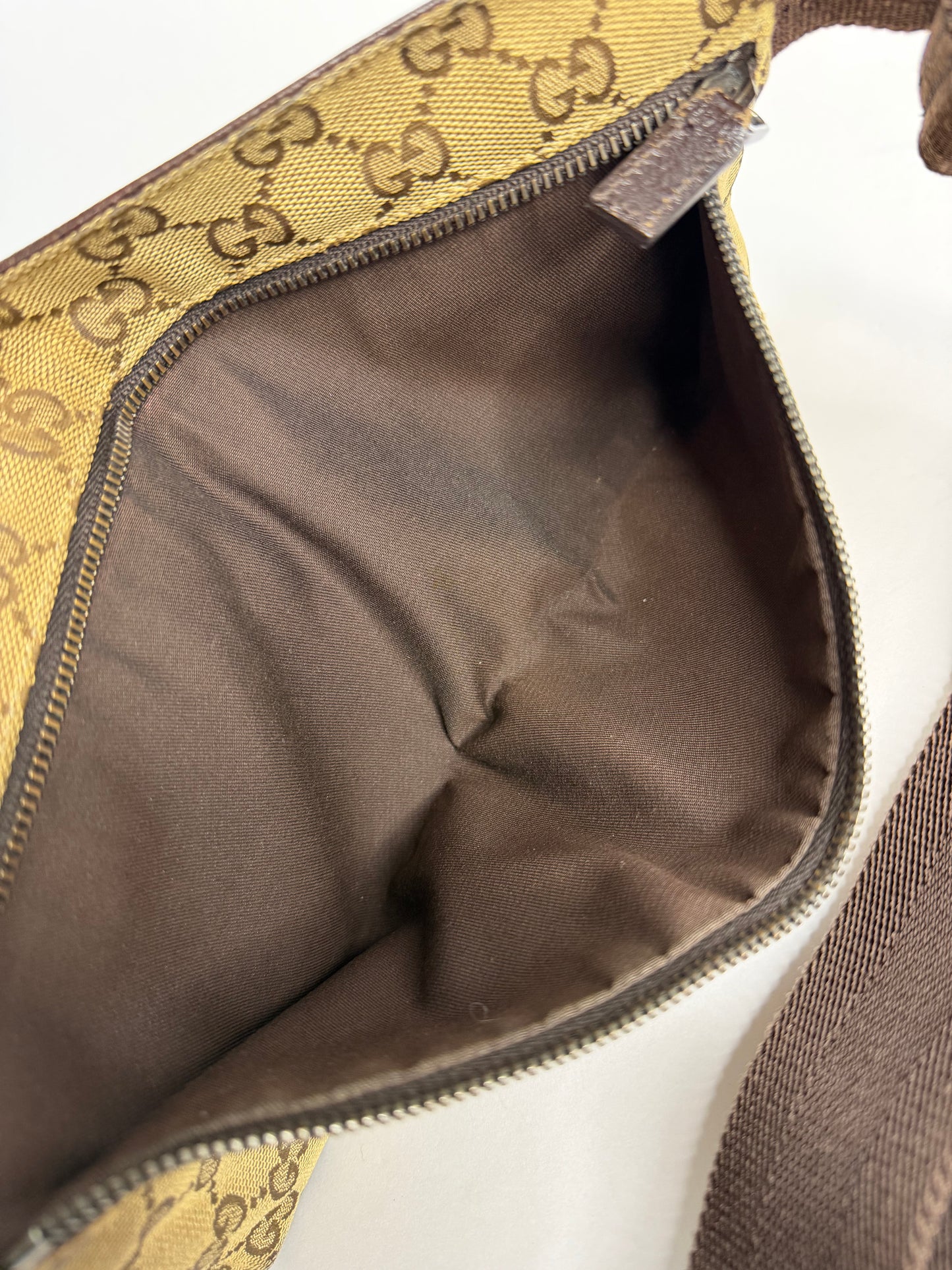 Pre-owned Gucci GG vintage double pocket belt bag