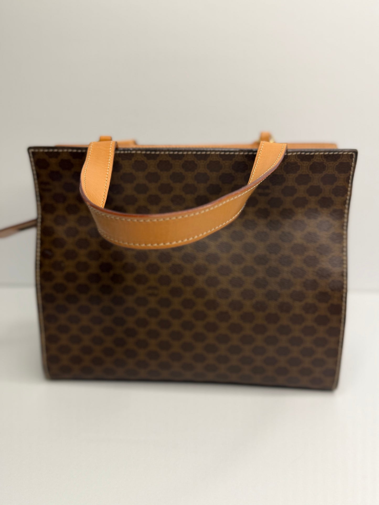 Pre-owned Celine Macadam canvas two way tote