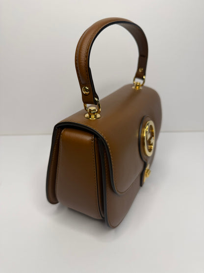 Pre-owned GUCCI Roxy Calfskin Small Blondie Top Handle Shoulder Bag