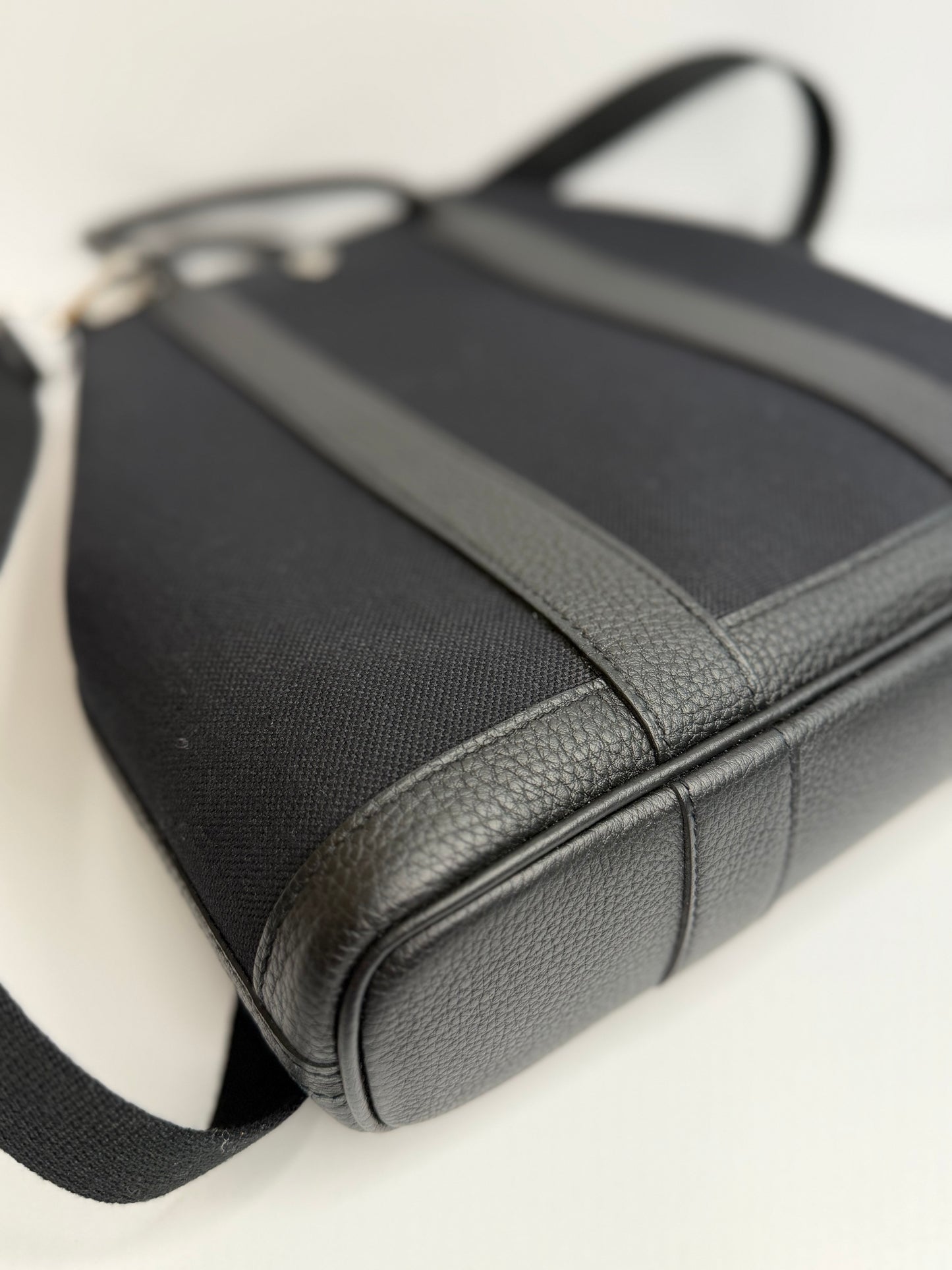 Pre-owned Hermes Black Garden File two way tote