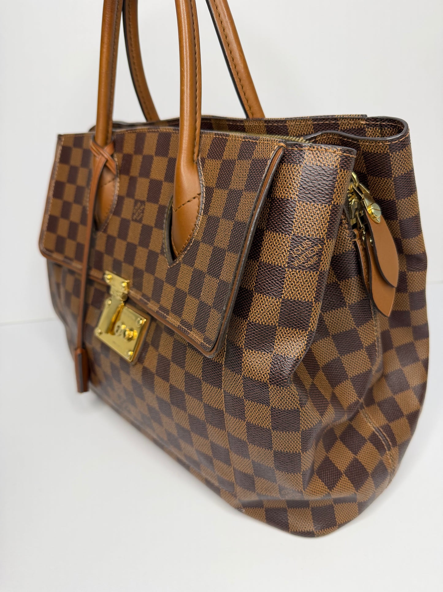 Pre-owned Louis Vuitton Damier Ebene Acsot tote