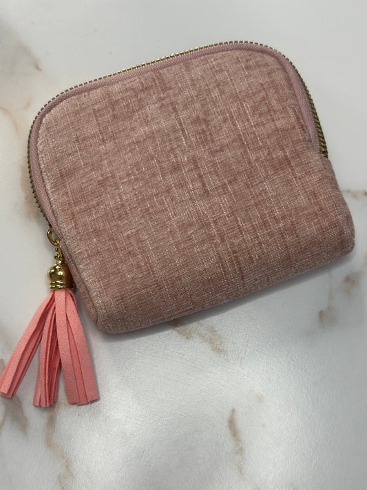 Pink jewelry pouch