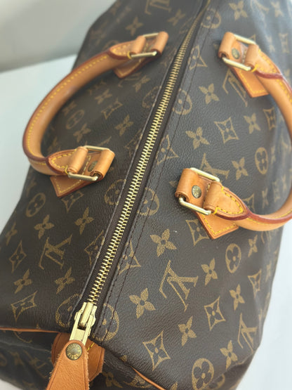 Pre-owned Louis Vuitton monogram canvas speedy 35 Boston bag