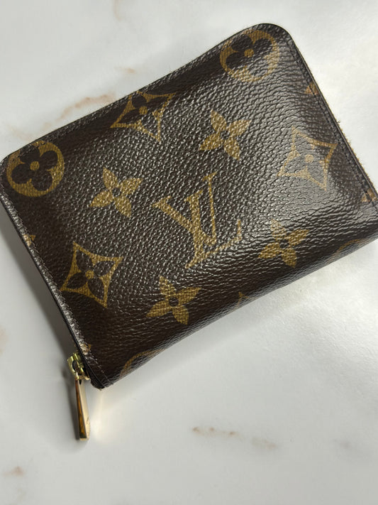 Pre-owned Louis Vuitton monogram canvas compact zippy wallet