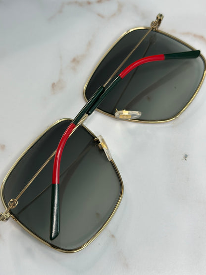 Pre-owned Gucci Logo oversized frame sunglasses