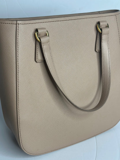 Pre-owned Prada Metropolis Tote blush pink Saffiano Leather & wallet