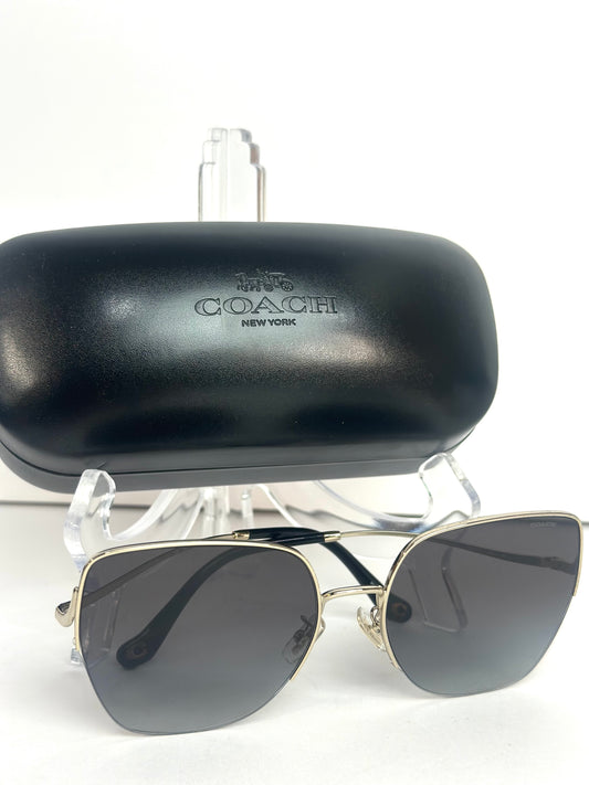 #28 Pre-owned Coach Women's Shiny Light Gold Sunglasses