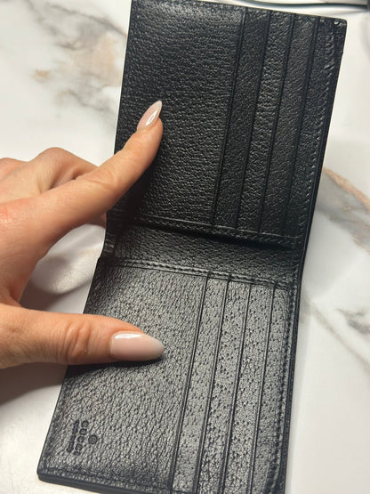 Pre-owned Gucci GG Marmont boar effect leather bi-fold wallet