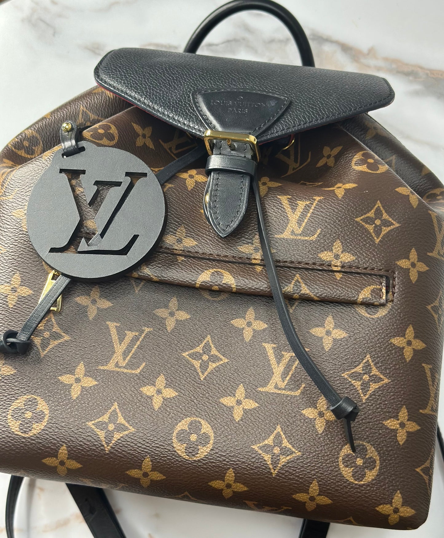 Pre-owned Louis Vuitton monogram Canvas Montsouris NM backpack PM