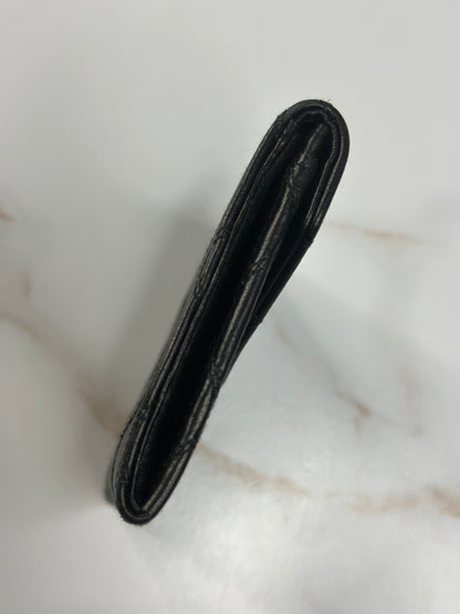 Pre-owned Chanel quilted calf skin leather Vintage card holder