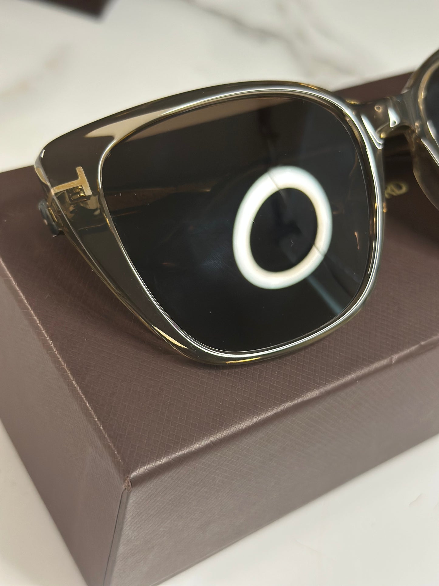 Pre-owned Tom Ford Smokey grey cat eye frames