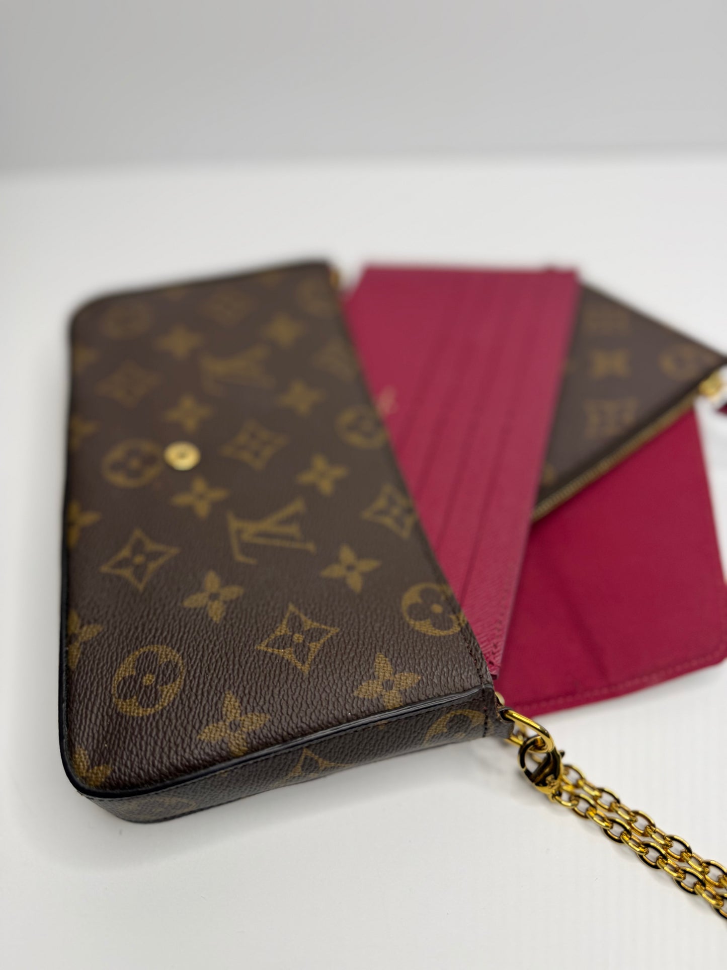 Pre-owned Louis Vuitton monogram canvas felicie pochette Crossbody