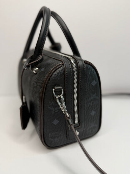 Pre-owned MCM Ella Boston Bag In Visetos
