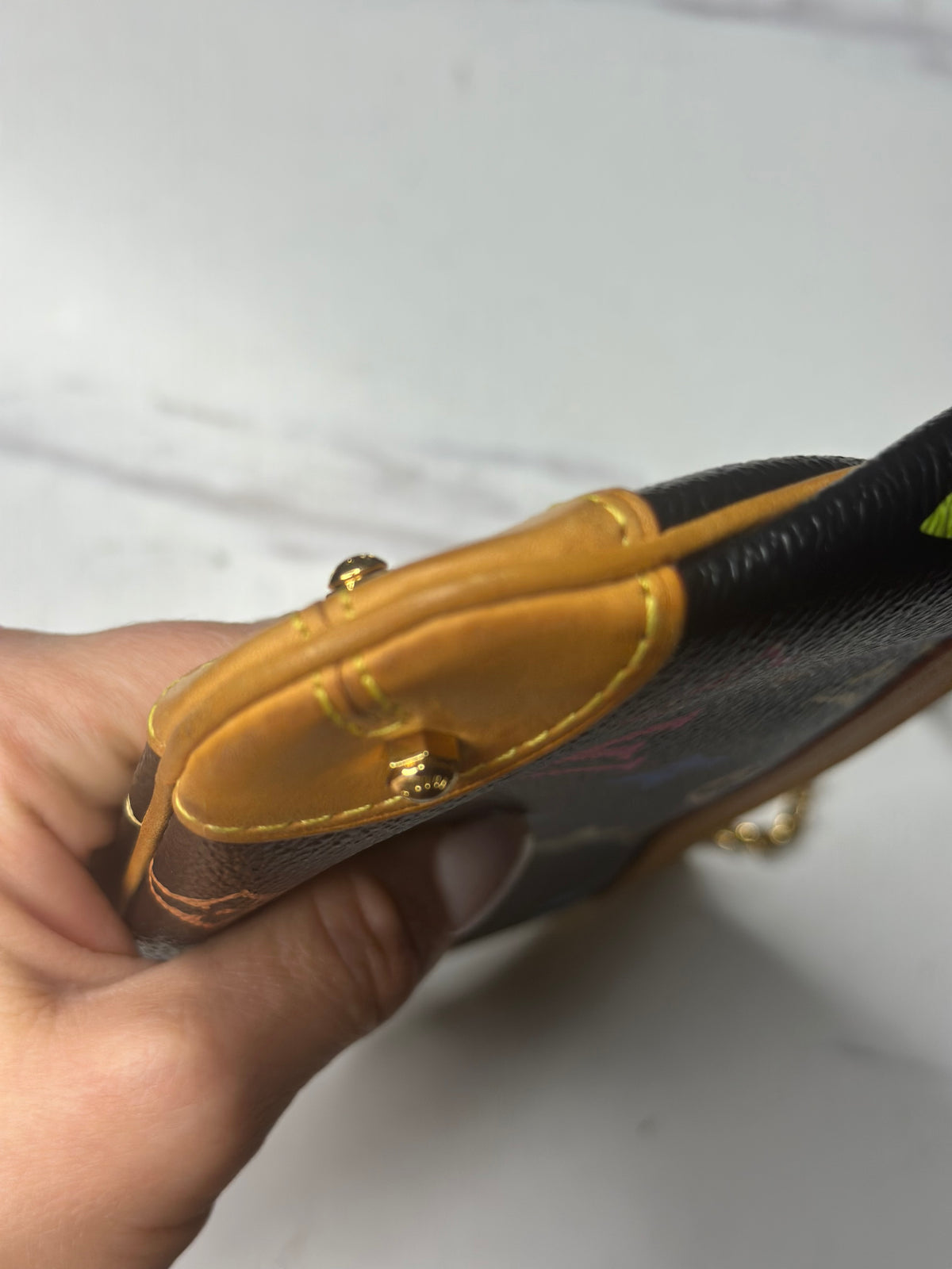 Pre-owned Louis Vuitton Monogram Multicolor Pochette Milla MM Black