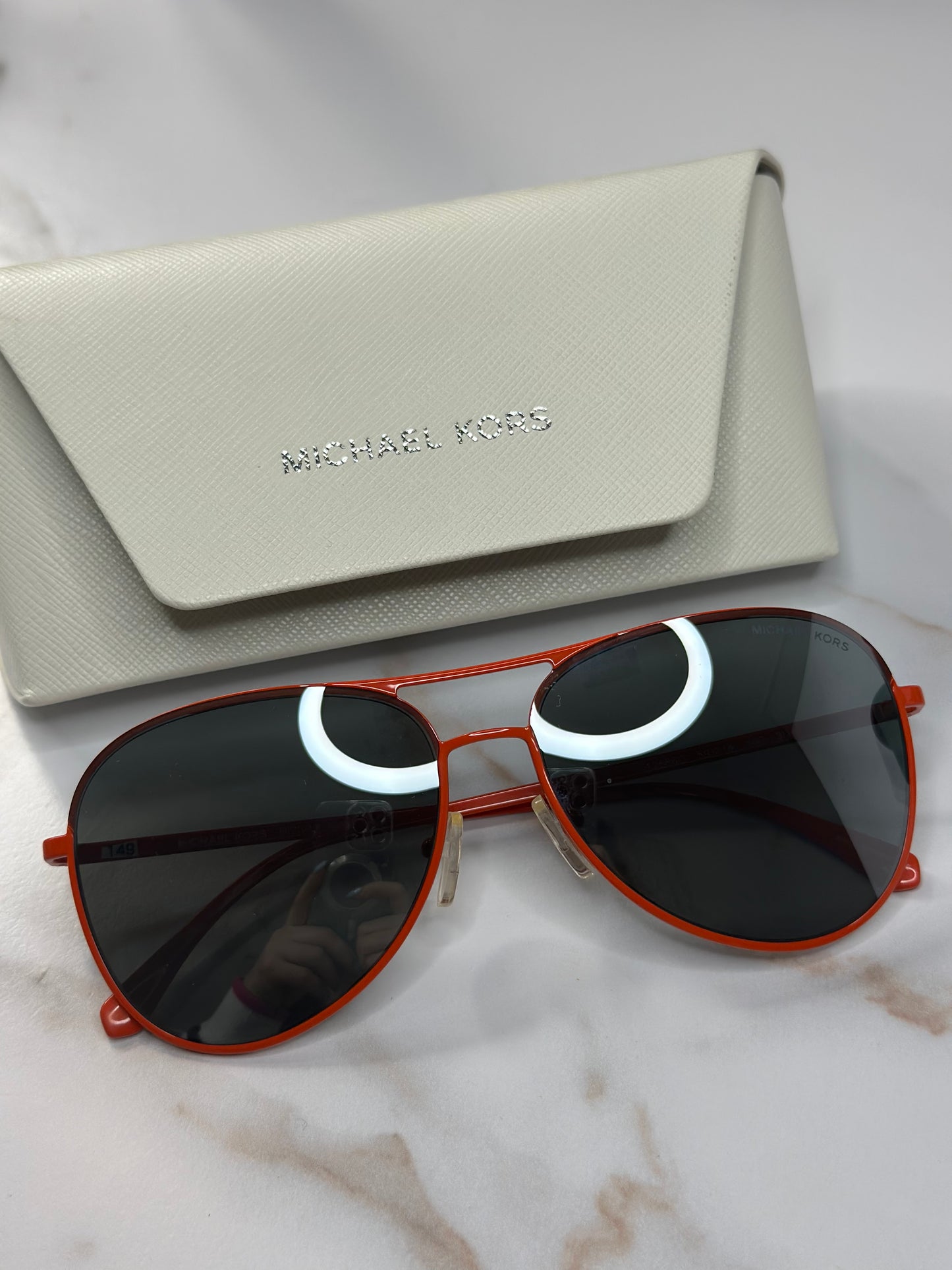Pre-owned Michael Kors orange aviators