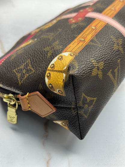 Pre-owned Louis Vuitton limited edition trunks PM cosmetic pouch