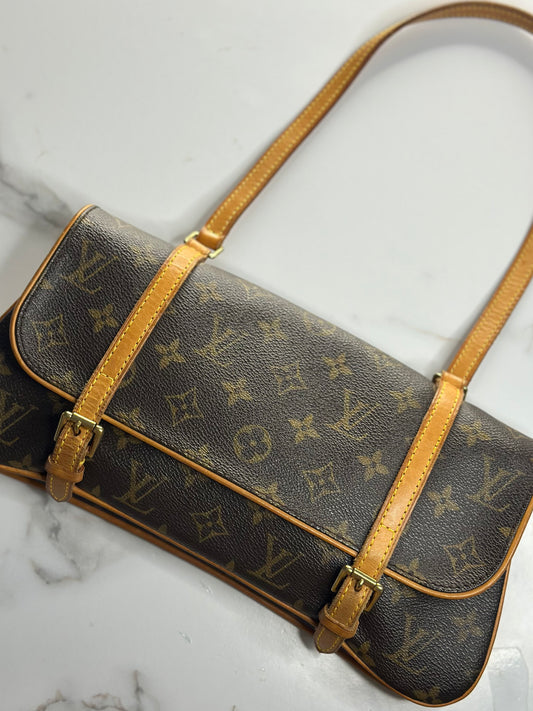 Pre-owned Louis Vuitton monogram canvas marielle pochette MM shoulder bag