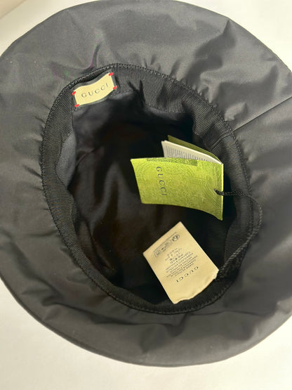 Pre-owned Gucci GG Marmont nylon bucket hat size medium