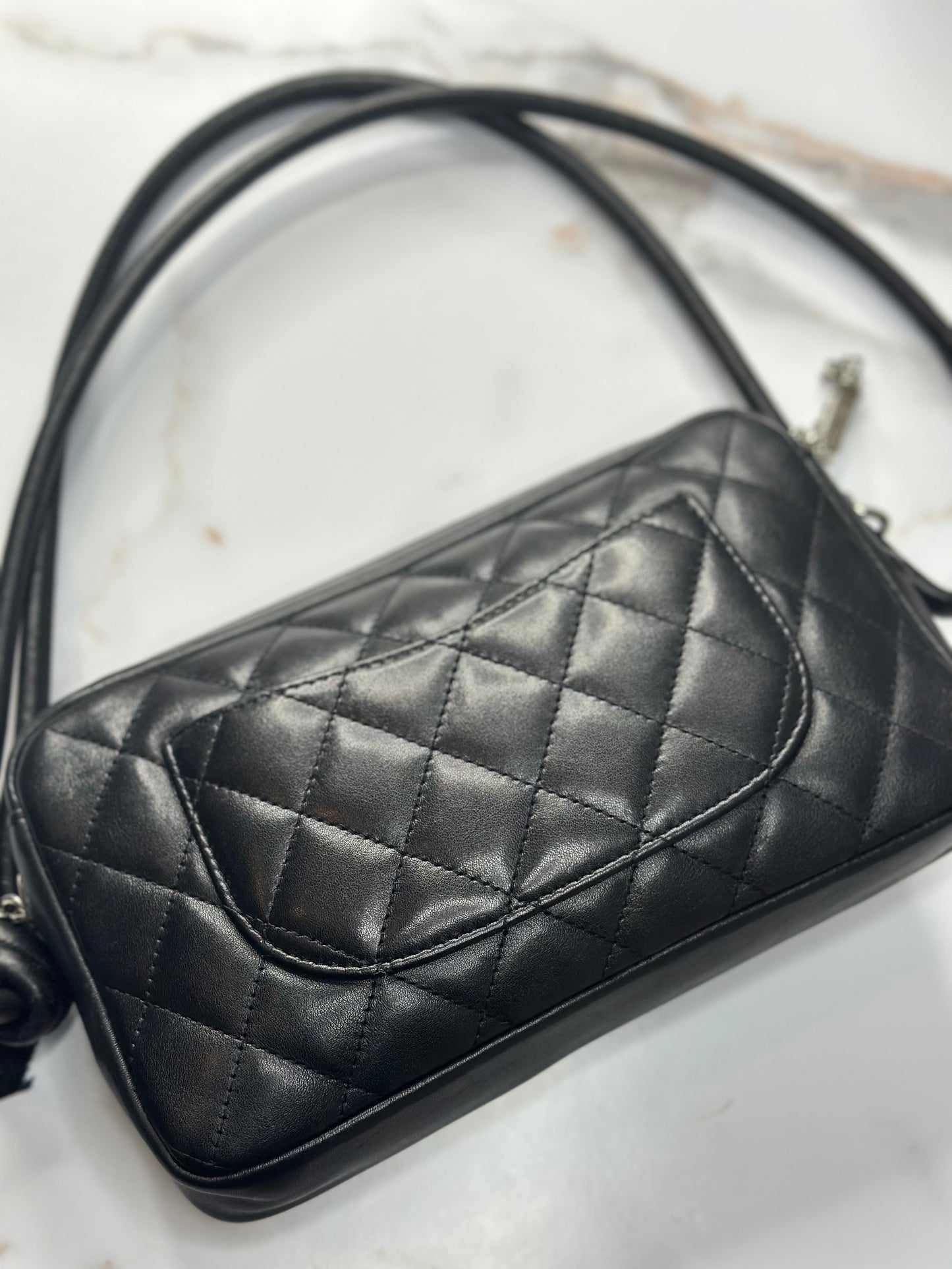 Pre-owned Chanel Calfskin Quilted Cambon Pochette shoulder bag