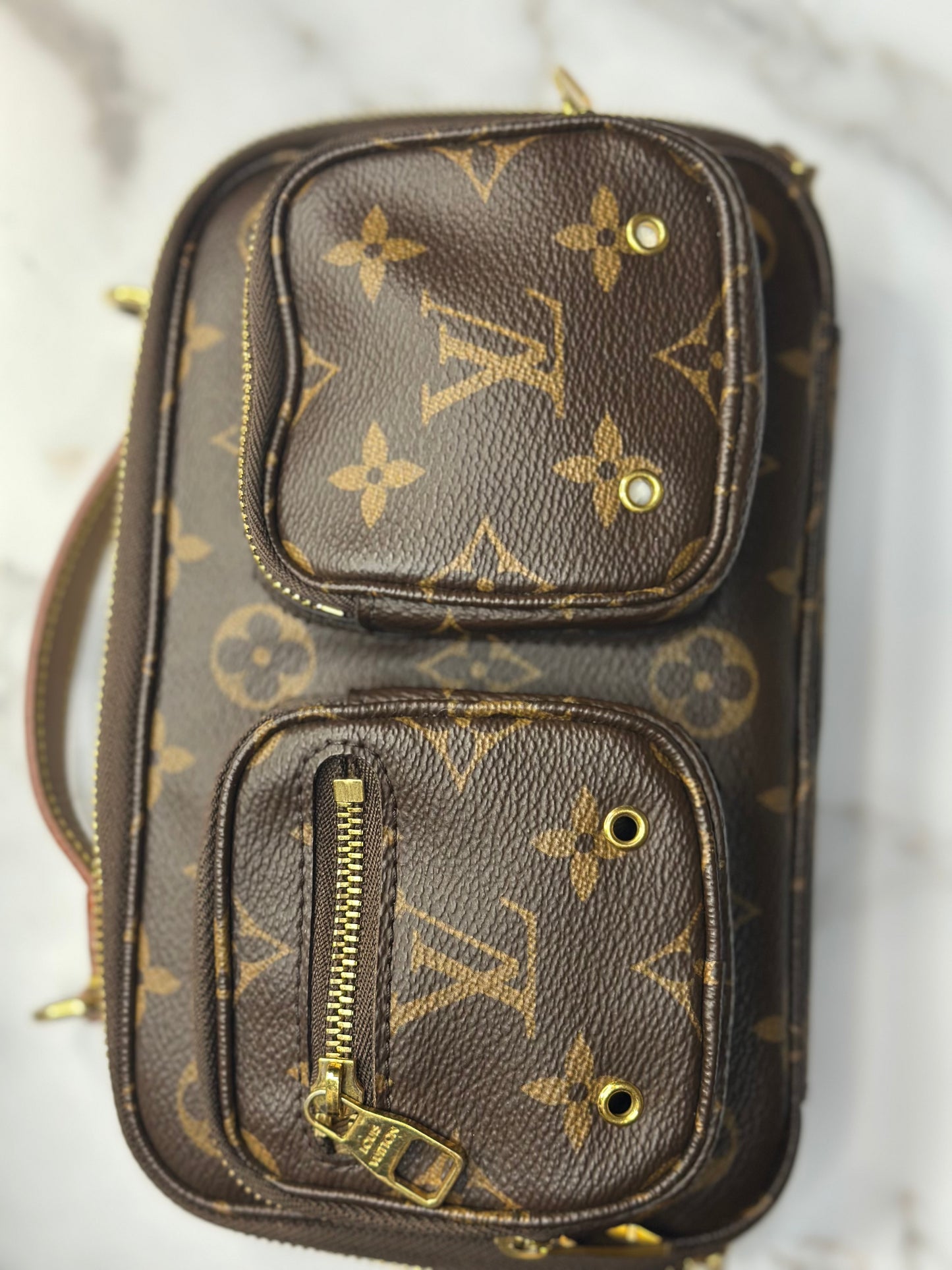 Pre-owned Louis Vuitton monogram canvas utility Crossbody full set