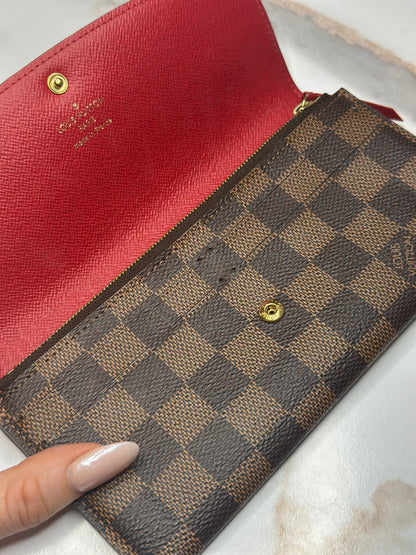 Pre-owned Louis Vuitton Damier Ebene Emilie Wallet