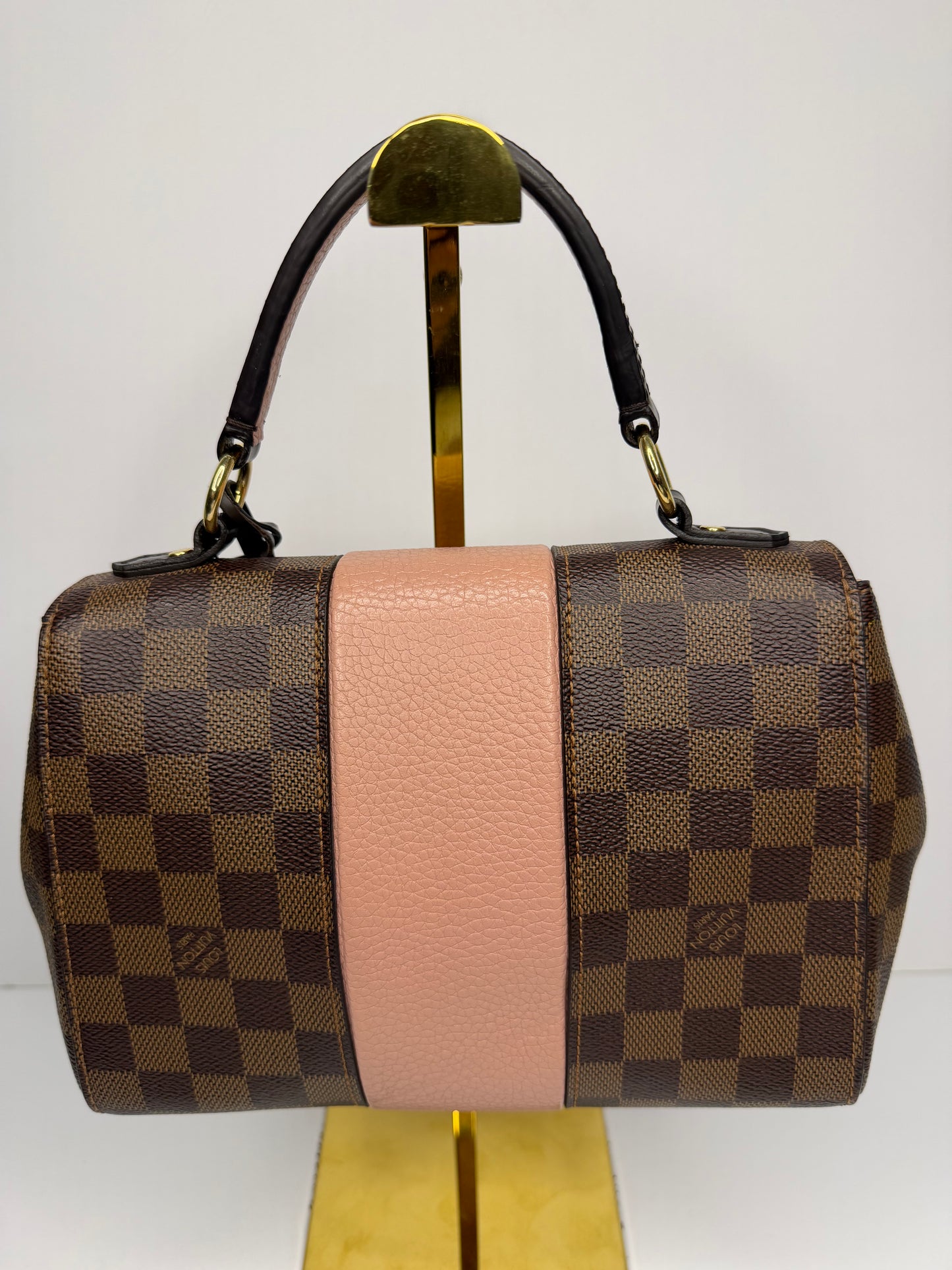 Pre-owned Louis Vuitton Damier Ebene Bond Street Handbag magnolia BB Crossbody