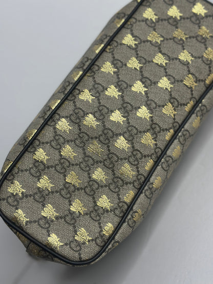 Pre-owned Gucci Soft GG Supreme Monogram Bees Small Crossbody Tote