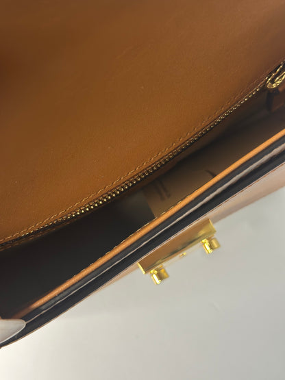 Pre-owned MCM Visetos Small Millie Crossbody Belt Bag Cognac