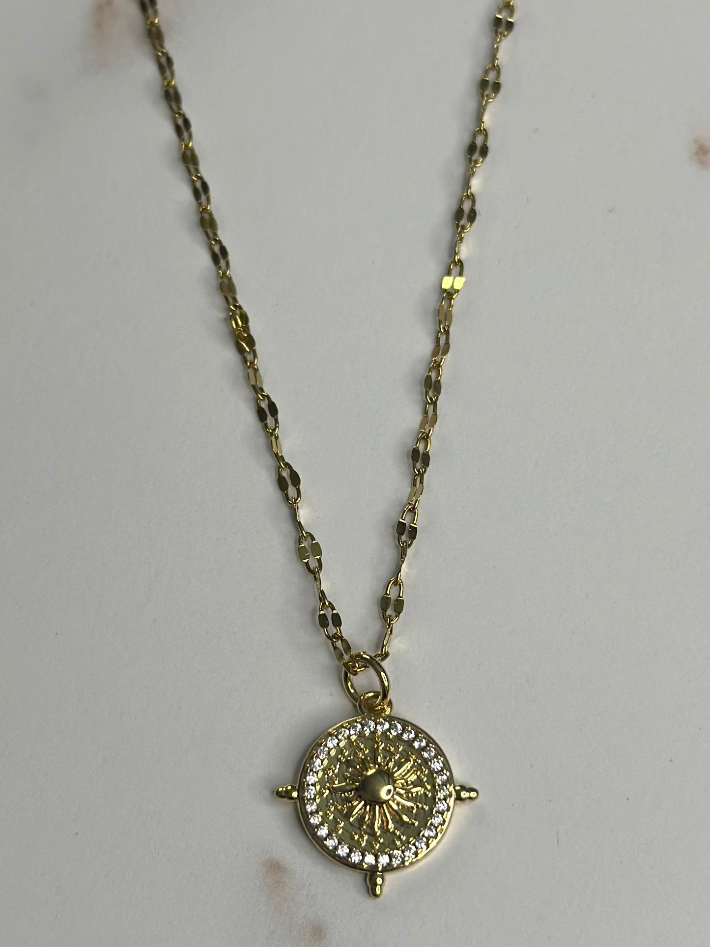 Celestial compass necklace
