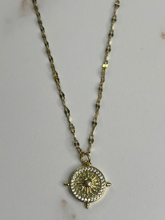 Celestial compass necklace