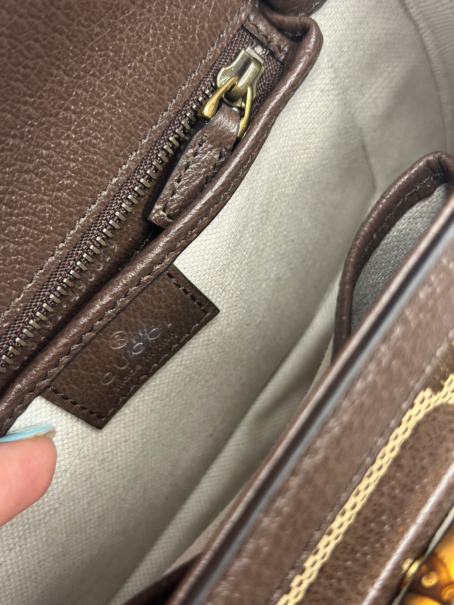 Pre-owned Gucci Bamboo 1947 Top Handle Bag Jumbo GG Canvas Small