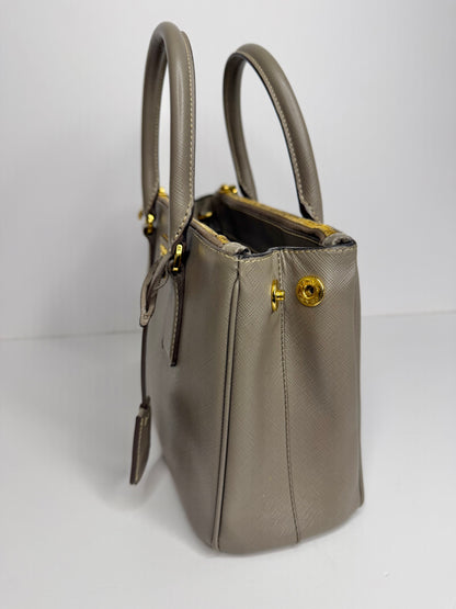 Pre-owned Prada Saffiano leather small two way tote