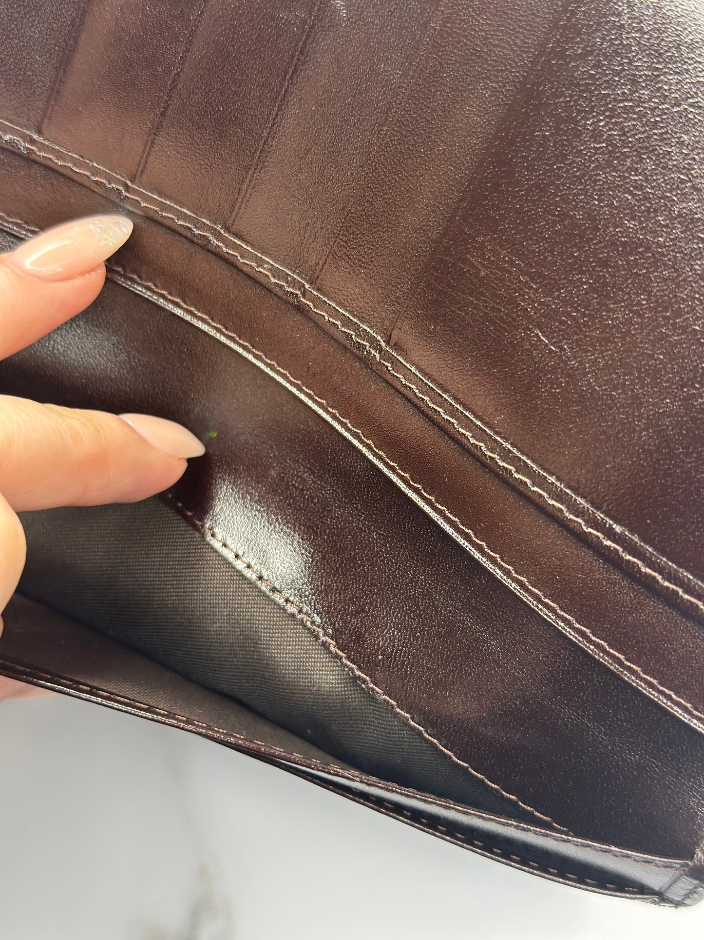 Pre-owned Fendi Zucca Brown canvas wallet