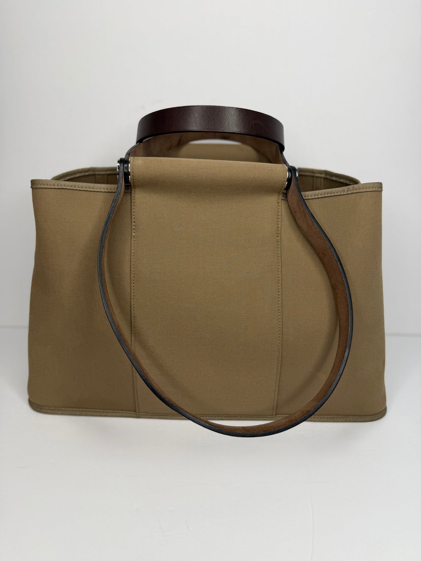Pre-owned Hermes toile Cabag Elan shoulder tote