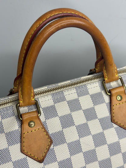Pre-owned Louis Vuitton Damier Azur Speedy 30 Boston bag