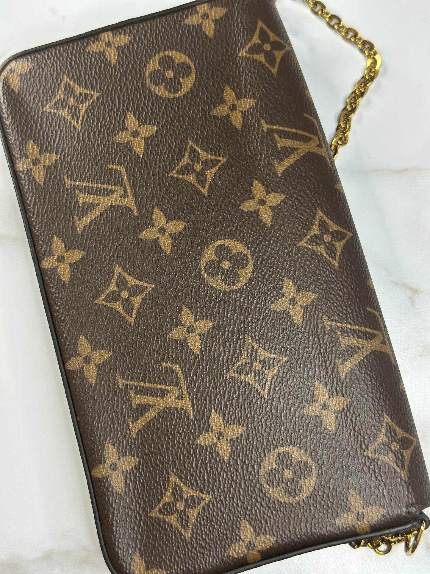 Pre-owned Louis Vuitton monogram canvas felicie crossbody with inserts